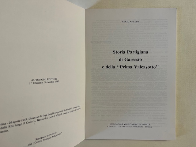 Storia Partigiana di Garessio e della Prima Valcasotto